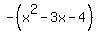 -%28x%5E2-3x-4%29