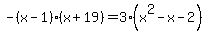-%28x-1%29%28x%2B19%29=3%28x%5E2-x-2%29