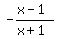 -%28x-1%29%2F%28x%2B1%29