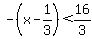 -%28x-1%2F3%29%3C16%2F3