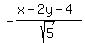 -%28x-2y-4%29%2Fsqrt%285%29