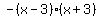 -%28x-3%29%2A%28x%2B3%29