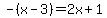 -%28x-3%29=2x%2B1