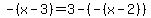 -%28x-3%29=3-%28-%28x-2%29%29