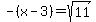 -%28x-3%29+=+sqrt%2811%29