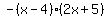 -%28x-4%29%282x%2B5%29