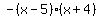 -%28x-5%29%28x%2B4%29