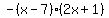 -%28x-7%29%282x%2B1%29