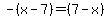 -%28x-7%29=%287-x%29