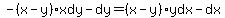 -%28x-y%29xdy-dy=%28x-y%29ydx-dx