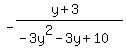 -%28y%2B3%29%2F%28-3y%5E2-3y%2B10%29