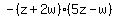 -%28z%2B2w%29%285z-w%29