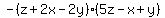-%28z%2B2x-2y%29%285z-x%2By%29