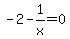 -+2+-+1%2Fx+=+0