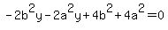 -+2b%5E2y+-+2a%5E2y+%2B+4b%5E2+%2B+4a%5E2+=+0
