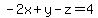 -+2x%2By+-+z=4
