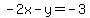 -+2x+-+y+=+-+3