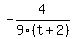 -+4%2F9%28t+%2B+2%29