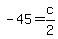 -+45+=+c%2F2