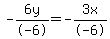 -+6y%2F-6=-3x%2F-6
