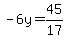 -+6y+=+45%2F17