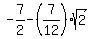 -+7%2F2+-+%287%2F12%29sqrt%282%29