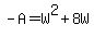 -+A+=++W%5E2+%2B+8W