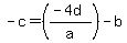 -+c+=%28%28-4d%29%2Fa%29+-+b