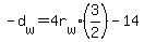 -+d%5Bw%5D+=+4r%5Bw%5D%2A%283%2F2%29+-+14%29