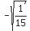 -+sqrt%281%2F15%29+
