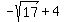 -+sqrt%2817%29%2B4