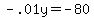 -.01y+=+-80