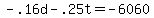 -.16d+-+.25t+=+-6060