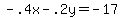 -.4x+-+.2y+=+-17