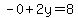 -0%2B2y=8
