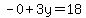 -0%2B3y=18