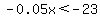 -0.05x%3C-23