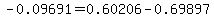-0.09691=0.60206-0.69897