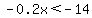 -0.2x%3C-14