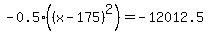-0.5%28%28x-175%29%5E2%29=-12012.5