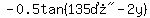 -0.5tan%28%22135%B0%22-2y%29