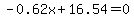 -0.62x+%2B+16.54=0