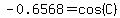 -0.6568+=+cos%28C%29