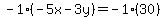 -1%28-5x-3y%29=-1%2830%29