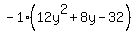 -1%2812y%5E2%2B8y-32%29