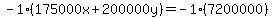 -1%28175000x%2B200000y%29=-1%287200000%29