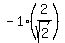 -1%282%2Fsqrt%282%29%29