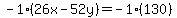 -1%2826x-52y%29=-1%28130%29
