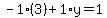 -1%283%29%2B1%2Ay=1