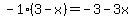 -1%283-x%29=-3-3x